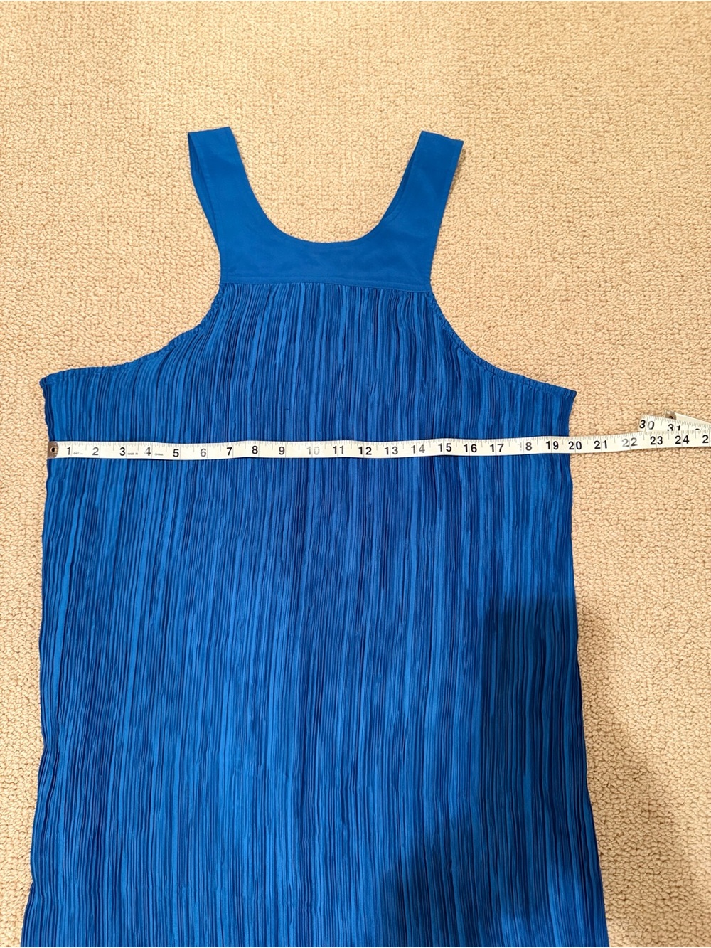 NWT Anthropologie Blue halter plisse maxi dress - Picture 4 of 7